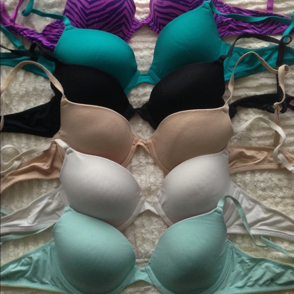 6 VS Pink Bras 